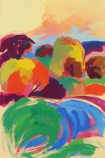 Expressive Neo-Fauvist Textures style AI image example 2