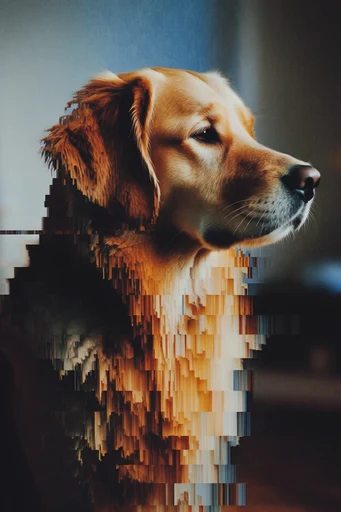 Amber Glitch Decay style reference image — surreal distortion