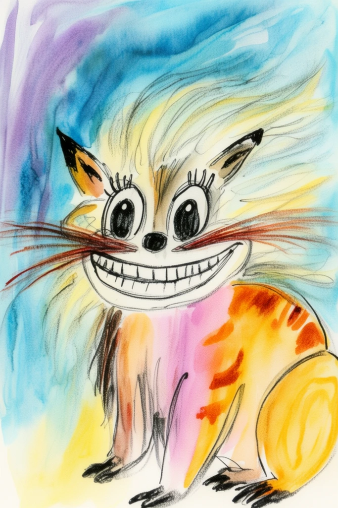 Expressive Hand-Drawn Sketchbook style AI image example 3