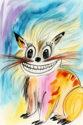 Expressive Hand-Drawn Sketchbook style AI image example 3