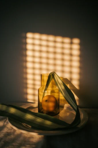 Amber Cinematic Shadowplay style reference image — chiaroscuro shadowplay