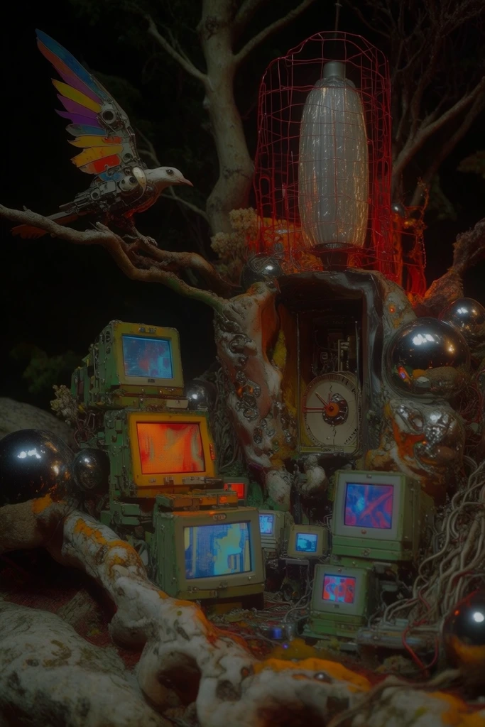 Analog Cybernetic Nostalgia style AI image example 2