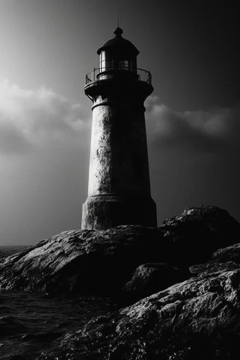 Visceral Monochromatic Noir style reference image — stark monochromatic