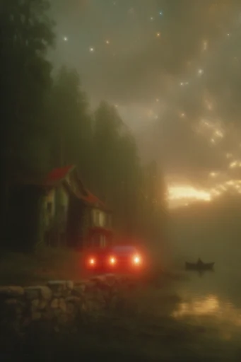 Amber Nocturnal Haze style reference image — cinematic film grain