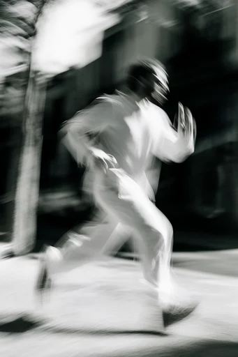 Kinetic Ethereal Velocity style reference image — intentional camera movement