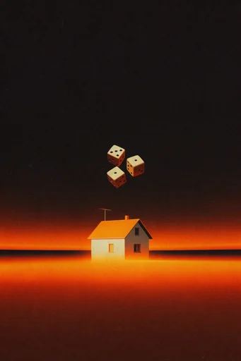 Luminous Retro Minimalism style AI image example 4