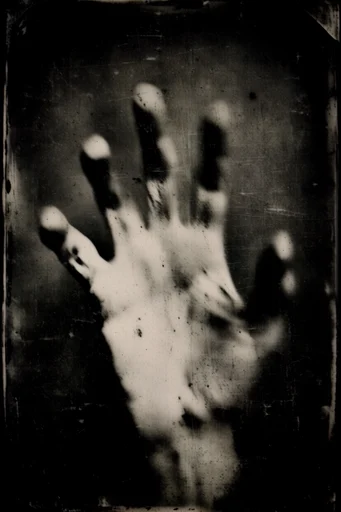 Decayed Spectral Gothic style reference image — distressed antique texture