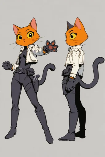 Dynamic Stylized Character Design style reference image — minimalist neutral background