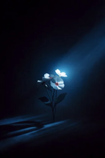 Cinematic Nocturnal Minimalism style reference image — high contrast chiaroscuro