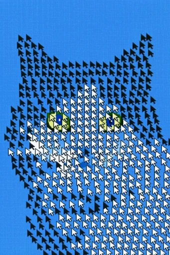 Retro-Digital Blue Mosaic style reference image — minimalist blueprint style