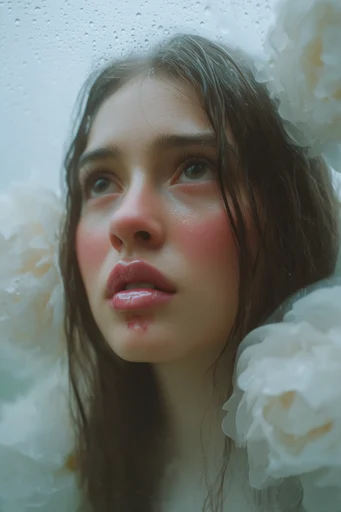 Visceral Ethereal Melancholy style reference image — wet skin