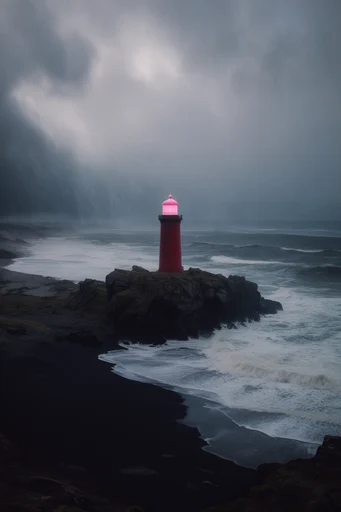 Surreal Neon Melancholy style reference image — minimalist 3D render