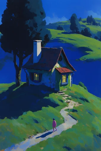 Luminous Painterly Solitude style AI image example 4