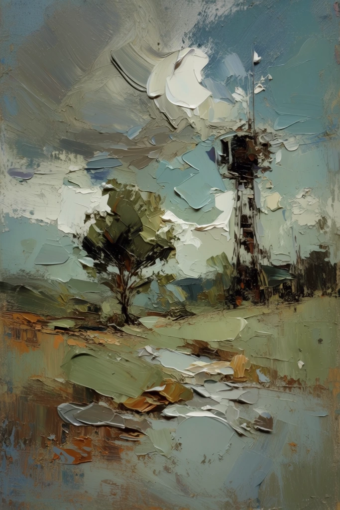 Textured Atmospheric Expressionism style AI image example 2