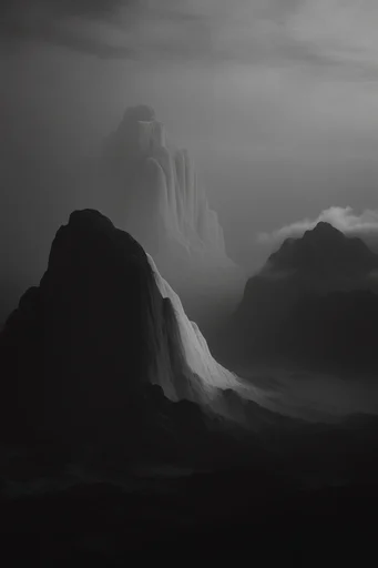 Monochrome Surrealist Solitude style reference image — monochromatic fine art photography