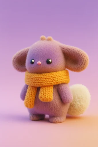 Plush Whimsical 3D style AI image example 3