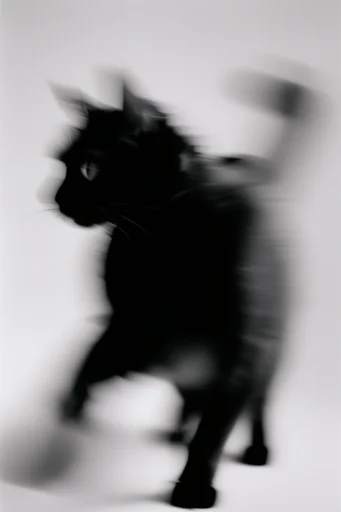 Kinetic Ghostly Monochrome style reference image — heavy film grain