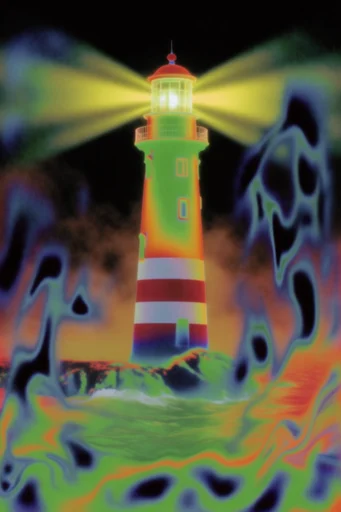 Thermal Acid Glitch style reference image — retro-futuristic glitch art