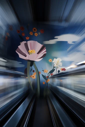 Kinetic Luminous Flux style reference image — long exposure