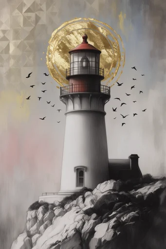 Chiaroscuro Gold Surrealism style reference image — ethereal atmospheric shadows