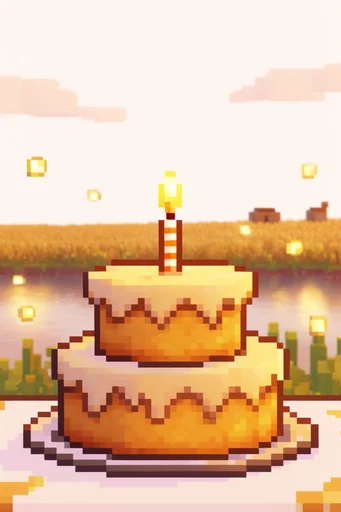 Nostalgic Golden Autumn style reference image — retro pixel art influence