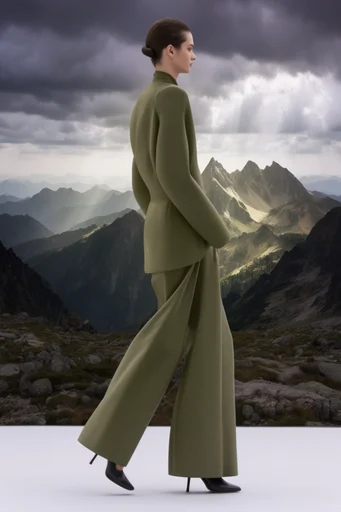 Sculptural Luminous Minimalism style reference image — sculptural avant-garde fashion