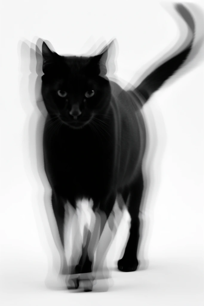 Fragmented Monochromatic Noir style AI image example 3