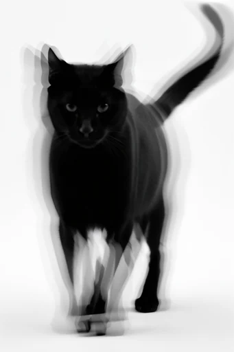 Fragmented Monochromatic Noir style AI image example 3