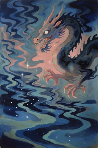 Ethereal Submerged Expressionism style reference image — shimmering caustic light