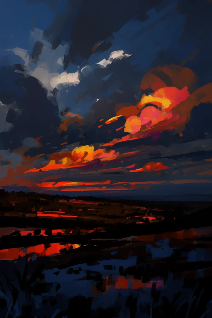Luminous Chiaroscuro Noir style AI image example 2