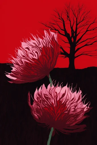 Crimson Noir Graphic style reference image — dramatic noir lighting