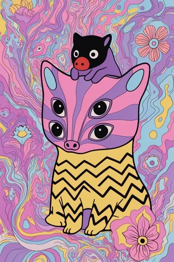 Vibrant Neo-Psychedelic Pop style reference image — psychedelic pop art