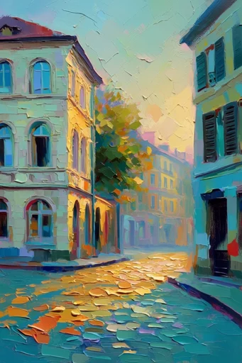 Luminous Impasto Impressionism style reference image — thick impasto oil painting