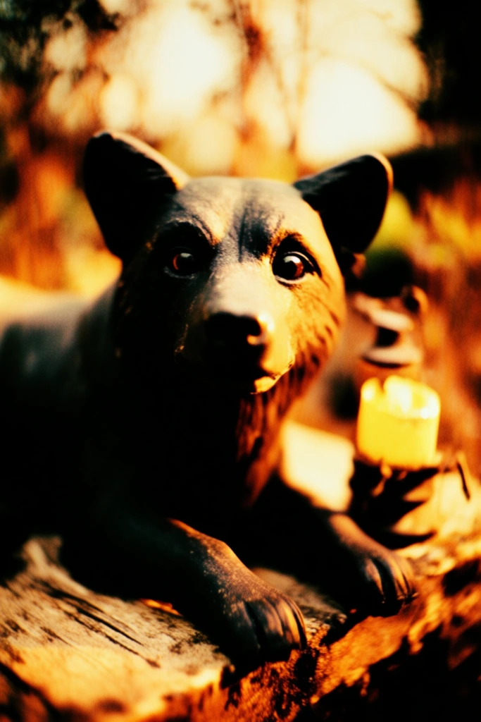 Cinematic Amber Noir style AI image example 3