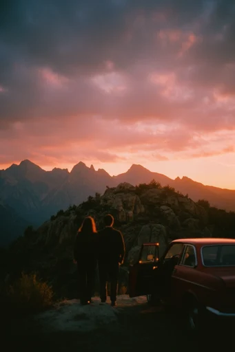 Nostalgic Cinematic Twilight style reference image — 35mm film grain