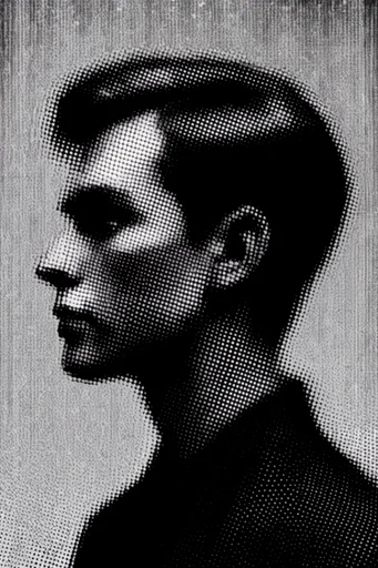 Monochromatic Analog Grime moodboard — generate AI images in this style