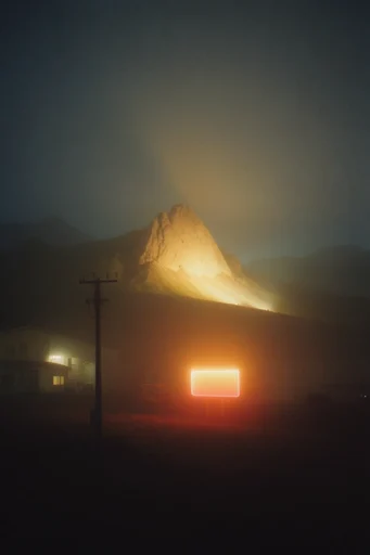 Cinematic Nocturnal Solitude style reference image — warm and cool color contrast