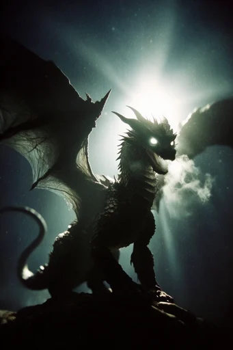 Cinematic Abyssal Noir style reference image — high contrast silhouettes
