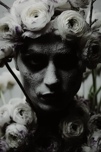 Monochromatic Gothic Chiaroscuro style reference image — low-key lighting