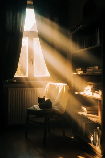 Cinematic Volumetric Chiaroscuro style reference image — high-contrast lighting