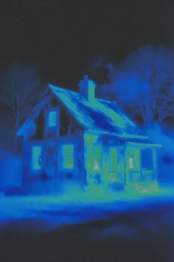 Luminous Thermal Noir style reference image — grainy film texture