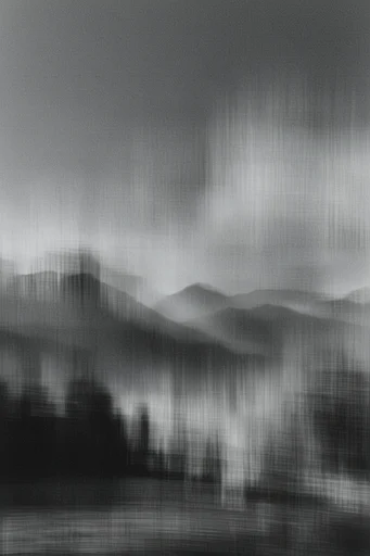 Spectral Analog Decay style reference image — monochrome analog photography