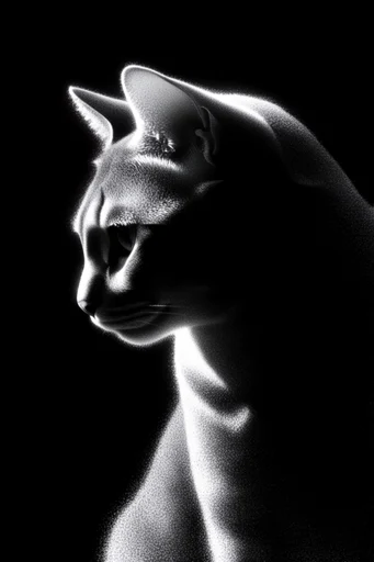 Spectral Stippled Noir style reference image — grainy pointillism
