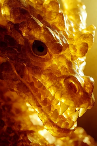 Luminous Amber Transcendence style reference image — macro crystalline texture
