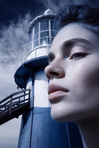 Cold Industrial Editorial style reference image — industrial gritty backdrop
