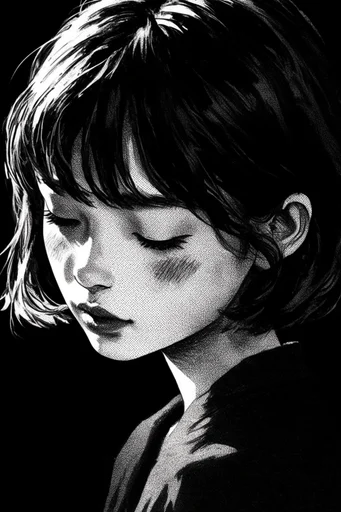 Gritty Chiaroscuro Noir style reference image — gritty ink illustration