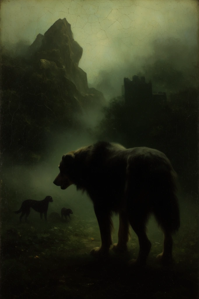 Moody Nocturnal Romanticism style AI image example 3