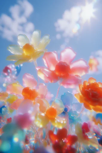 Ethereal Prismatic Dreamscape style reference image — pastel rainbow gradients