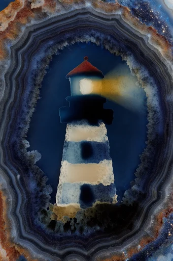 Luminous Organic Microcosm style reference image — crystalline geological structure