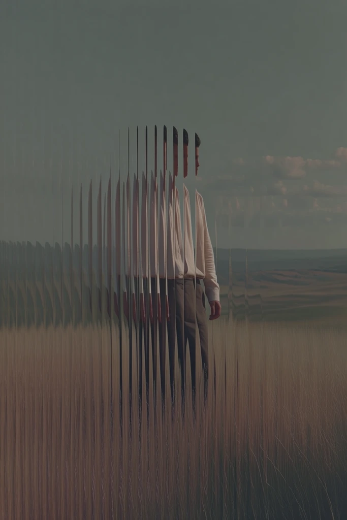 Kinetic Fragmented Realism style AI image example 2